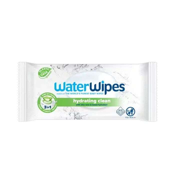 WATERWIPES LINGETTES HYDRATING CLEAN PACK DE 48 WATERWIPES LINGETTES HYDRATING CLEAN PACK DE 48