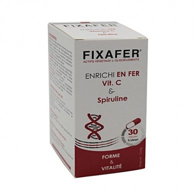 FIXAFER : Fer & vitamine c 30 gélules FIXAFER : Fer & vitamine c 30 gélules
