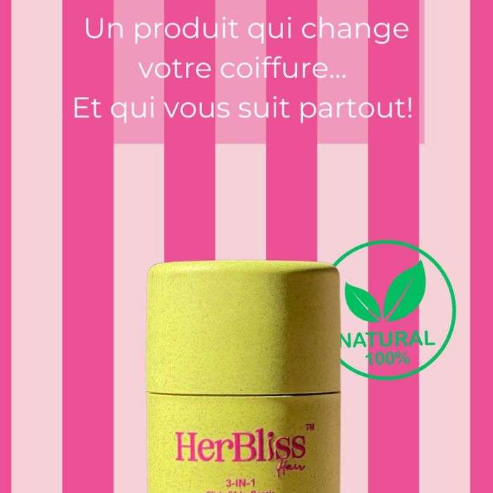 HERBLISS 3 EN 1 BATON COIFFANT 50 G + 2 BROSSES