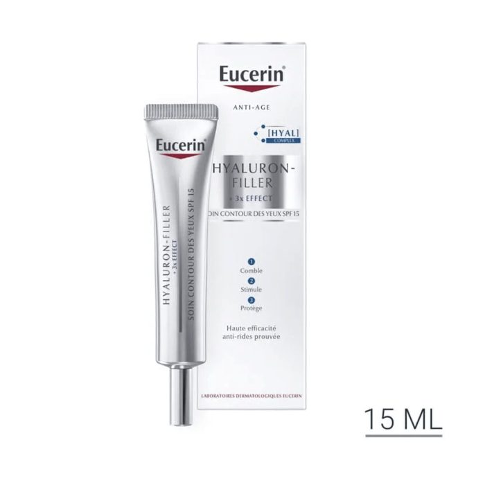 EUCERIN HYALURON FILLER*3 EFFECT SOIN CONTOUR DES YEUX SPF15 15 ML EUCERIN HYALURON FILLER*3 EFFECT SOIN CONTOUR DES YEUX SPF15 15 ML