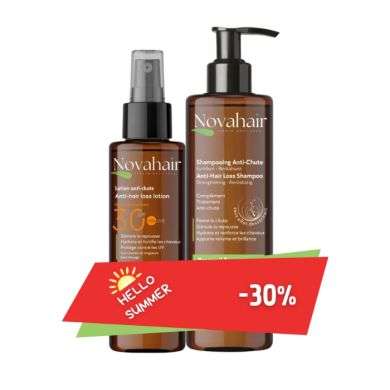 NOVAHAIR PACK HELLO SUMMER LOTION ANTI CHUTE + SHAMPOOING ANTI CHUTE NOVAHAIR PACK HELLO SUMMER LOTION ANTI CHUTE + SHAMPOOING ANTI CHUTE