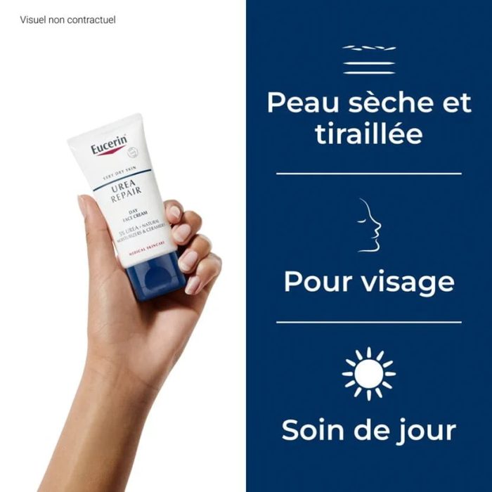 EUCERIN UREA REPAIR CREME VISAGE PEAU SECHE 5 % D'UREE 50 ML