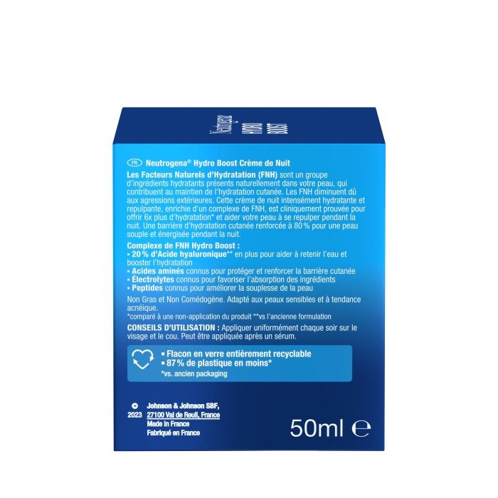 NEUTROGENA HYDRO BOOST CREME DE NUIT TOUS TYPES DE PEAUX 50ML NEUTROGENA HYDRO BOOST CREME DE NUIT TOUS TYPES DE PEAUX 50ML