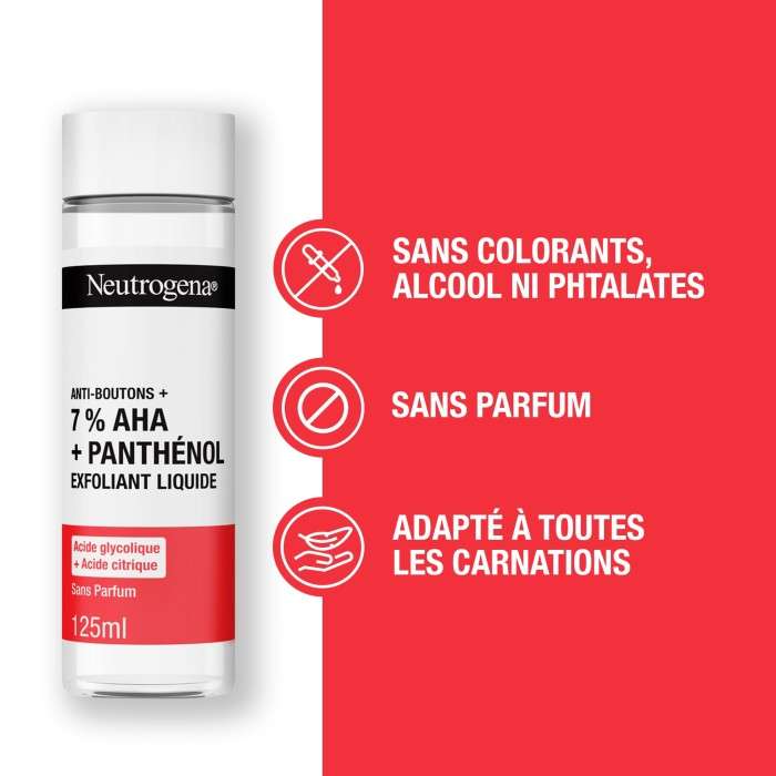 NEUTROGENA ANTI BOUTONS+ EXFOLIANT LIQUIDE 125ML NEUTROGENA ANTI BOUTONS+ EXFOLIANT LIQUIDE 125ML