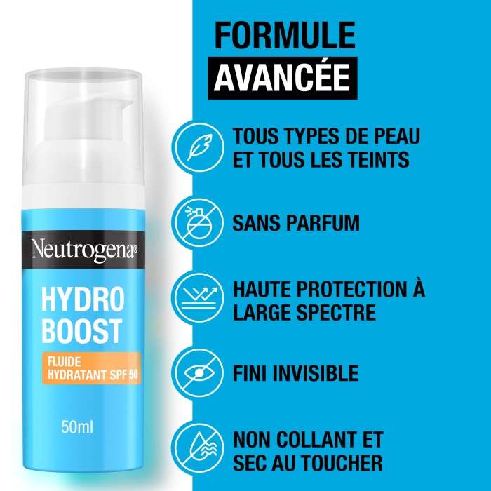 NEUTROGENA HYDRO BOOST FLUIDE HYDRATANT SPF50 50ML NEUTROGENA HYDRO BOOST FLUIDE HYDRATANT SPF50 50ML