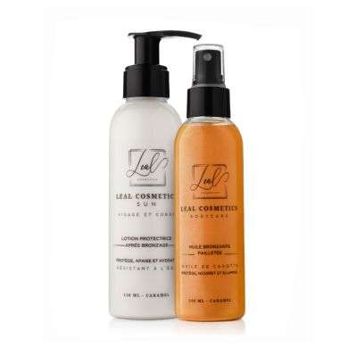 LEAL COSMETICS DUO HUILE BRONZANTE PAILLETEE 150ML+ LOTION PROTECTRICE 150ML LEAL COSMETICS DUO HUILE BRONZANTE PAILLETEE 150ML+ LOTION PROTECTRICE 150ML