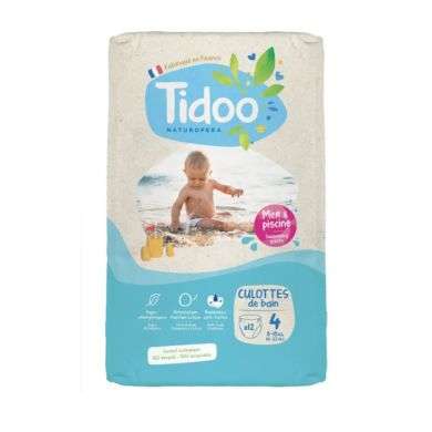 TIDOO CULOTTES DE BAIN TAILLE 4 8-15 KG PACK DE 12 TIDOO CULOTTES DE BAIN TAILLE 4 8-15 KG PACK DE 12