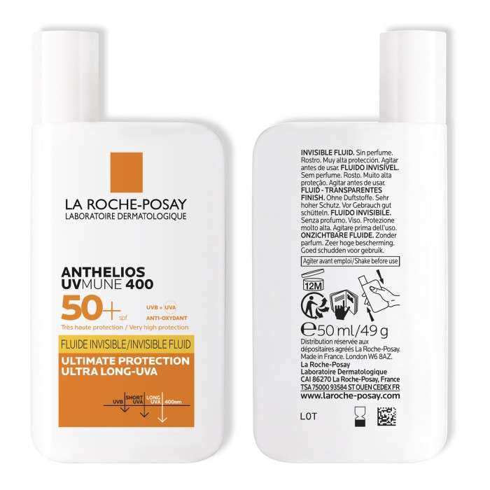 LA ROCHE POSAY OFFRE WEB ANTHELIOS UVMUNE 400 FLUIDE SOLAIRE INVISIBLE SPF 50+ 50 ML+ ANTHELIOS UVMUNE 15 ML OFFERT