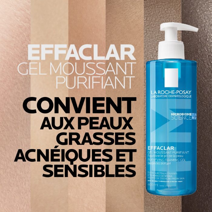 LA ROCHE POSAY EFFACLAR GEL MOUSSANT PURIFIANT PEAUX SENSIBLES GRASSES 400 ML