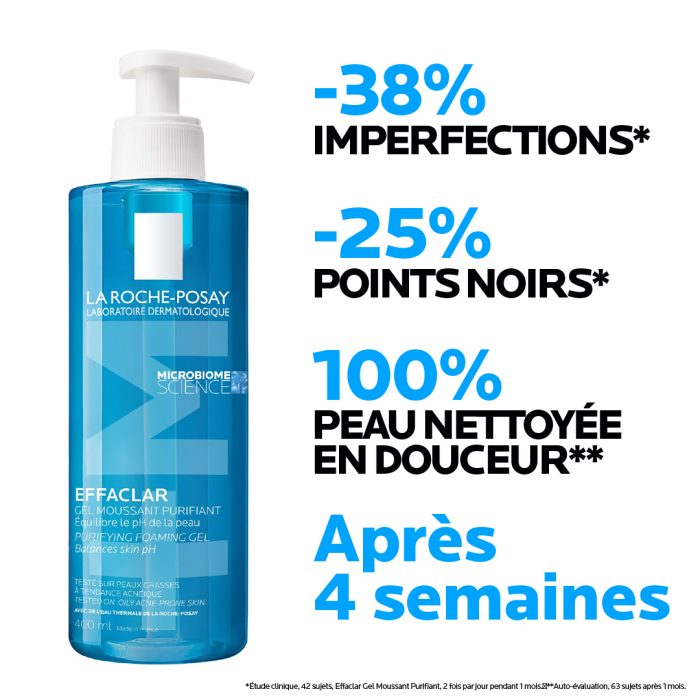 LA ROCHE POSAY EFFACLAR GEL MOUSSANT PURIFIANT PEAUX SENSIBLES GRASSES 400 ML