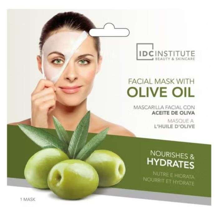 IDC INSTITUTE MASQUE TISSU NOURRISSANT VISAGE A L'HUILE D'OLIVE 1 UNITE