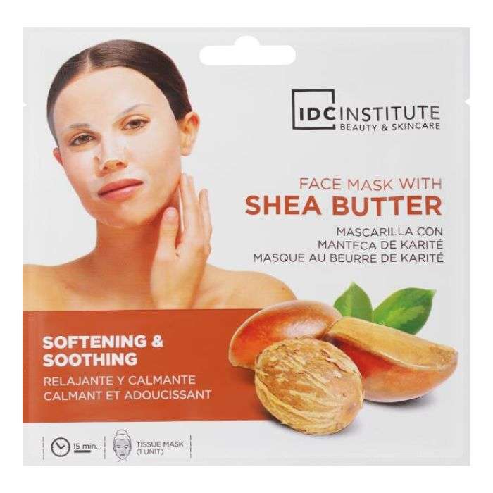 IDC INSTITUTE MASQUE TISSU ADOUCISSANT VISAGE AU BEURRE DE KARITE 1 UNITE