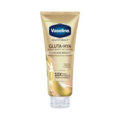 VASELINE GLUTA HYA SERUM BURST UV LOTION FLAWLESS BRIGHT 330ML VASELINE GLUTA HYA SERUM BURST UV LOTION FLAWLESS BRIGHT 330ML