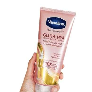 VASELINE GLUTA HYA SERUM BURST UV LOTION DEWY RADIANCE 330ML VASELINE GLUTA HYA SERUM BURST UV LOTION DEWY RADIANCE 330ML