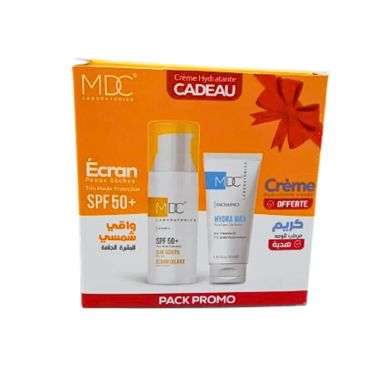 MDC PACK SYNERGY ECRAN SOLAIRE SPF 50+ PEAUX SECHES 50 ML + CREME HYDRATANTE HYDRA MAX 30ML OFFERTE  MDC PACK SYNERGY ECRAN SOLAIRE SPF 50+ PEAUX SECHES 50 ML + CREME HYDRATANTE HYDRA MAX 30ML OFFERTE
