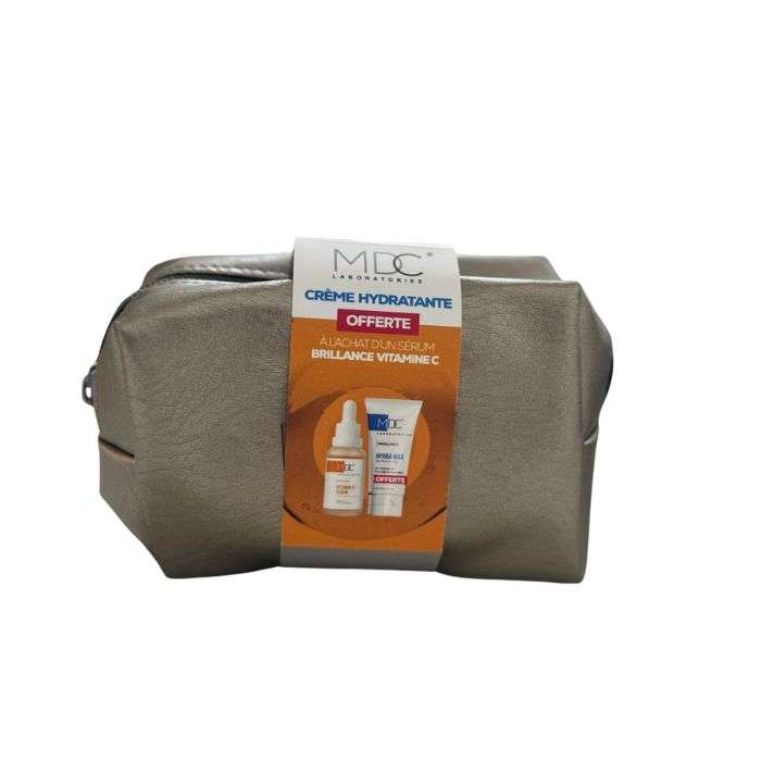 MDC BRILLANCE OFFRE SERUM VITAMINE C+ 30ML+ CREME HYDRATANTE 30ML + TROUSSE OFFERTES  MDC BRILLANCE OFFRE SERUM VITAMINE C+ 30ML+ CREME HYDRATANTE 30ML + TROUSSE OFFERTES