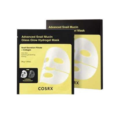 COSRX ADVANCED SNAIL MUCIN GLASS GLOW HYDROGEL MASK PACK DE 3 COSRX ADVANCED SNAIL MUCIN GLASS GLOW HYDROGEL MASK PACK DE 3