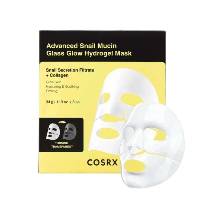 COSRX ADVANCED SNAIL MUCIN GLASS GLOW HYDROGEL MASK 1 UNITE COSRX ADVANCED SNAIL MUCIN GLASS GLOW HYDROGEL MASK 1 UNITE
