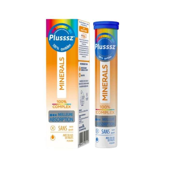 PLUSSSZ 100% MINERALS COMPLEX 20 COMPRIMES PLUSSSZ 100% MINERALS COMPLEX 20 COMPRIMES