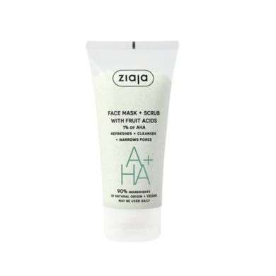 ZIAJA AHA+ MASQUE + GOMMAGE AUX ACIDES DE FRUITS 1% AHA 55ML ZIAJA AHA+ MASQUE + GOMMAGE AUX ACIDES DE FRUITS 1% AHA 55ML