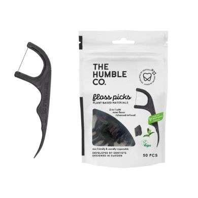 THE HUMBLE CO FIL DENTAIRE CHARBON PICKS 50 PIECES THE HUMBLE CO FIL DENTAIRE CHARBON PICKS 50 PIECES