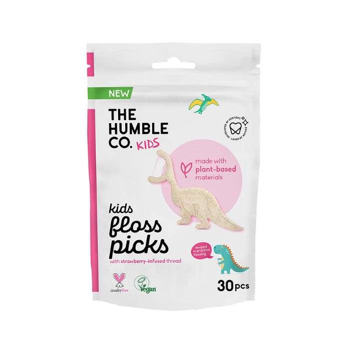 THE HUMBLE CO BATONNETS DENTAIRES POUR ENFANTS A FIL UNIQUE FRAISE PACK DE 30 THE HUMBLE CO BATONNETS DENTAIRES POUR ENFANTS A FIL UNIQUE FRAISE PACK DE 30
