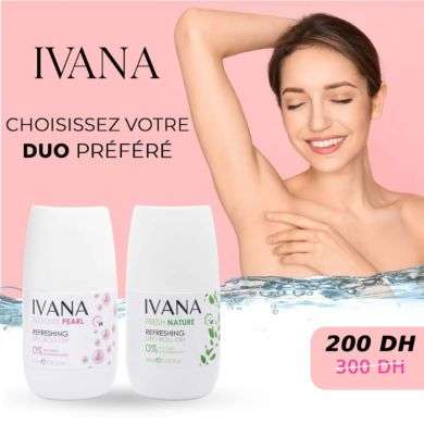 IVANA DUO DEO ROLL ON FRESH NATURE + BLOOMY PEARL  IVANA DUO DEO ROLL ON FRESH NATURE + BLOOMY PEARL