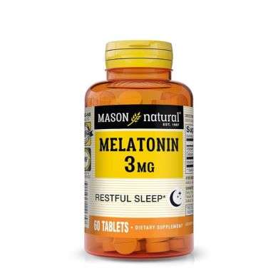 MASON NATURAL MELATONIN 3MG 60 TABLETS MASON NATURAL MELATONIN 3MG 60 TABLETS