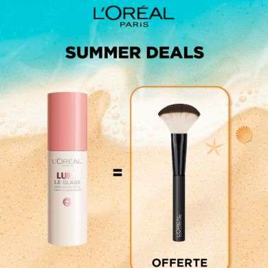 L'OREAL PARIS OFFRE WEB LUMI LE GLASS STICK ECLAT 6.5G + BROSSE OFFERTE L'OREAL PARIS OFFRE WEB LUMI LE GLASS STICK ECLAT 6.5G + BROSSE OFFERTE
