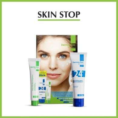 DERMADOC COFFRET SKIN STOP BOUTONS EXPRESS 15ML +CREME ECLAIRCISSANTE 50ML DERMADOC COFFRET SKIN STOP BOUTONS EXPRESS 15ML +CREME ECLAIRCISSANTE 50ML