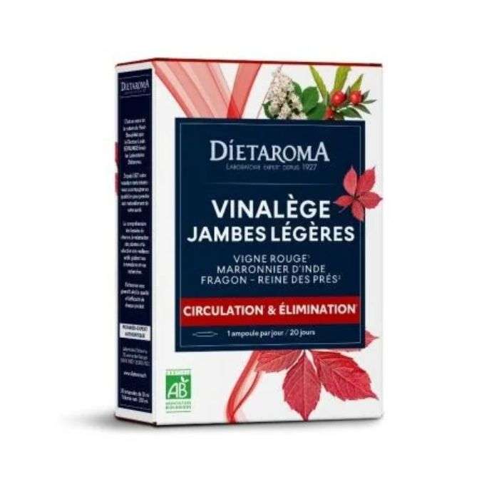 DIETAROMA VINALEGE JAMBES LEGERES 20 AMPOULES DIETAROMA VINALEGE JAMBES LEGERES 20 AMPOULES