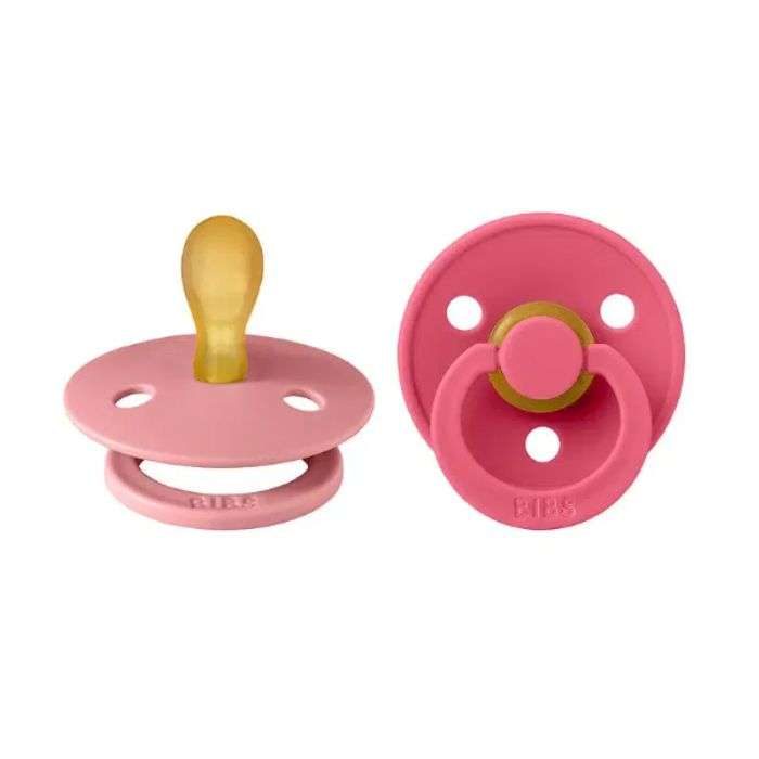 BIBS COLOUR NATURAL RUBBER SUCETTE RONDE PACK DE 2 DUSTY PINK ET CORAL BIBS COLOUR NATURAL RUBBER SUCETTE RONDE PACK DE 2 DUSTY PINK ET CORAL
