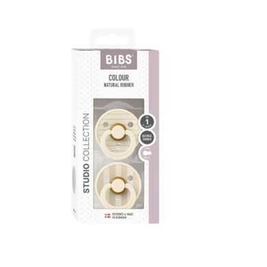 BIBS COLOUR NATURAL RUBBER SUCETTE RONDE STUDIO COLLECTION PACK DE 2 IVOIRE ET VANILLE 0MOIS+ BIBS COLOUR NATURAL RUBBER SUCETTE RONDE STUDIO COLLECTION PACK DE 2 IVOIRE ET VANILLE 0MOIS+