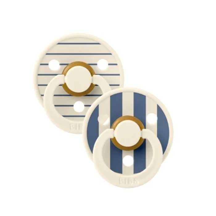 BIBS COLOUR NATURAL RUBBER SUCETTE RONDE STUDIO COLLECTION PACK DE 2 IVOIRE ET BLEU 6MOIS+ BIBS COLOUR NATURAL RUBBER SUCETTE RONDE STUDIO COLLECTION PACK DE 2 IVOIRE ET BLEU 6MOIS+