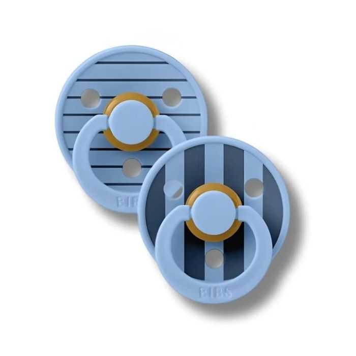 BIBS COLOUR NATURAL RUBBER SUCETTE RONDE STUDIO COLLECTION PACK DE 2 BLEU CIEL MIX 0MOIS+ BIBS COLOUR NATURAL RUBBER SUCETTE RONDE STUDIO COLLECTION PACK DE 2 BLEU CIEL MIX 0MOIS+