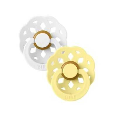 BIBS BOHEME NATURAL RUBBER SUCETTE RONDE PACK DE 2 BLANC ET SOLEIL 6MOIS+ BIBS BOHEME NATURAL RUBBER SUCETTE RONDE PACK DE 2 BLANC ET SOLEIL 6MOIS+
