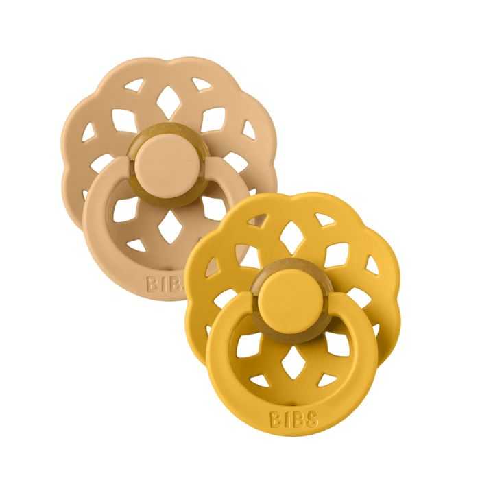 BIBS BOHEME PACIFIER SUCETTE RONDE PACK DE 2 MIEL ET SABLE 0MOIS+ BIBS BOHEME PACIFIER SUCETTE RONDE PACK DE 2 MIEL ET SABLE 0MOIS+