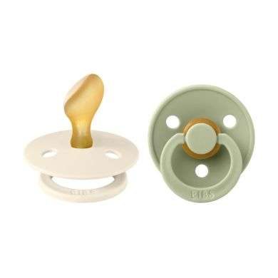 BIBS COLOUR NATURAL RUBBER SUCETTE ANATOMICAL IVOIRE ET SAUGE 0 MOIS+ BIBS COLOUR NATURAL RUBBER SUCETTE ANATOMICAL IVOIRE ET SAUGE 0 MOIS+