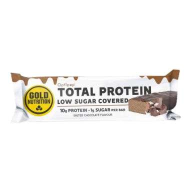 GOLD NUTRITION TOTAL PROTEIN LOW SUGAR COVERED SAVEUR CHOCOLAT SALE 30G