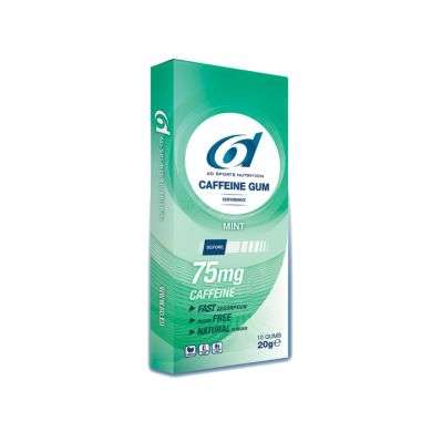 6D SPORTS NUTRITION CAFFEINE GUM 10 CHEWING GUM GOUT MENTHE