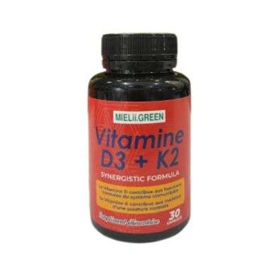MIELII GREEN VITAMINE D3+K2 30 CAPSULES MIELII GREEN VITAMINE D3+K2 30 CAPSULES
