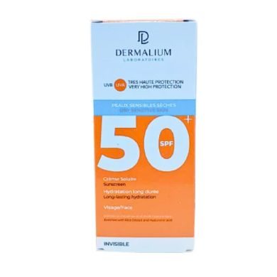DERMALIUM CREME SOLAIRE INVISIBLE SPF 50+ PEAUX SENSIBLES SECHES 50ML DERMALIUM CREME SOLAIRE INVISIBLE SPF 50+ PEAUX SENSIBLES SECHES 50ML