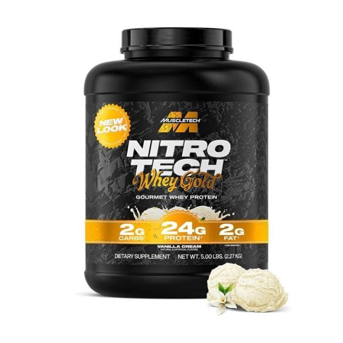 MUSCLETECH NITRO TECH WHEY GOLD 2.27KG CREME VANILLE MUSCLETECH NITRO TECH WHEY GOLD 2.27KG CREME VANILLE