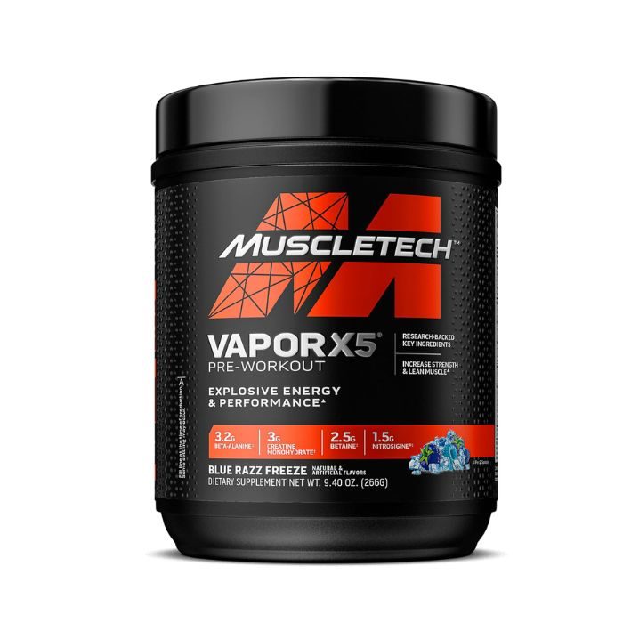 MUSCLETECH VAPOR X5 POUDRE PRE ENTRAINEMENT 266G GOUT BLUE RAZZ FREEZE MUSCLETECH VAPOR X5 POUDRE PRE ENTRAINEMENT 266G GOUT BLUE RAZZ FREEZE