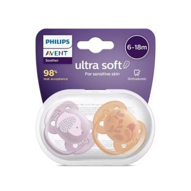 AVENT SUCETTE ORTHODONTIQUE ULTRA SOFT PEAU SENSIBLE 6 A 18 MOIS  AVENT SUCETTE ORTHODONTIQUE ULTRA SOFT PEAU SENSIBLE 6 A 18 MOIS