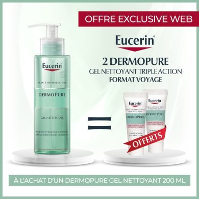 EUCERIN OFFRE WEB DERMOPURE GEL NETTOYANT 200 ML +2 GEL NETTOYANTS FORMAT VOYAGE OFFERTS  EUCERIN OFFRE WEB DERMOPURE GEL NETTOYANT 200 ML +2 GEL NETTOYANTS FORMAT VOYAGE OFFERTS