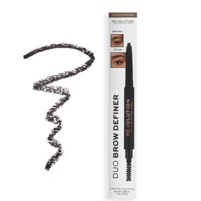 MAKEUP REVOLUTION DUO BROW DEFINER CRAYON A SOURCILS