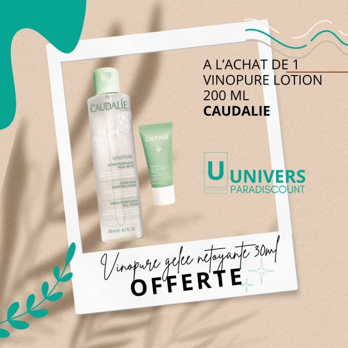 CAUDALIE OFFRE VINOPURE LOTION PURIFIANTE PEAU NETTE 200 ML CAUDALIE OFFRE VINOPURE LOTION PURIFIANTE PEAU NETTE 200 ML