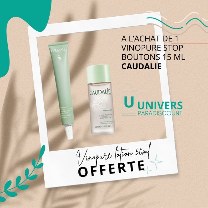 CAUDALIE OFFRE VINOPURE STOP BOUTONS 15 ML CAUDALIE OFFRE VINOPURE STOP BOUTONS 15 ML