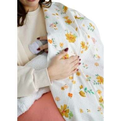 BAMBIDOU MAXI LANGE 100CM100CM GAZE COTON FLEURS BAMBIDOU MAXI LANGE 100CM100CM GAZE COTON FLEURS